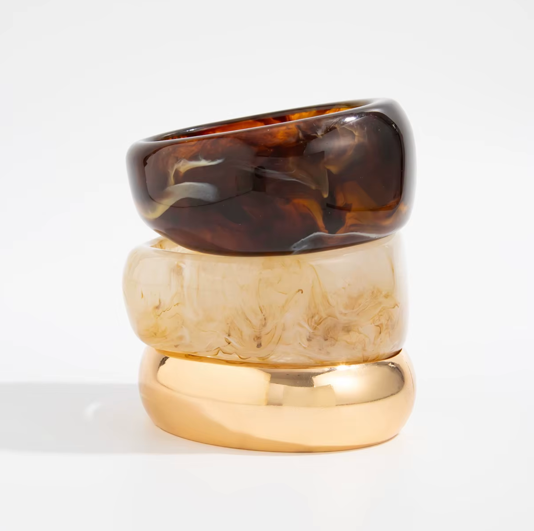 TRIO SCULPTURAL BRACELETS SET