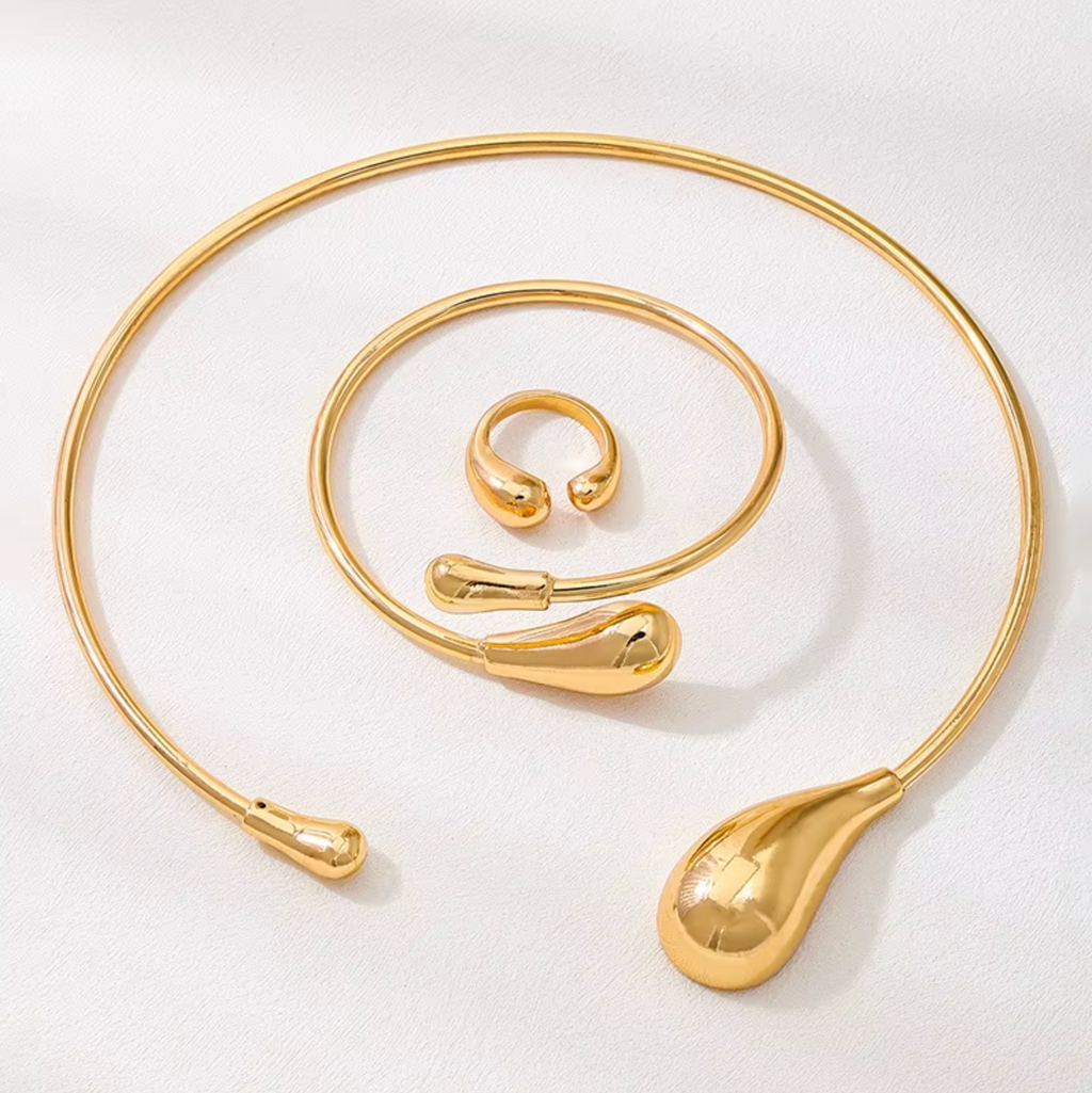 GOLDEN DROPLET JEWELRY SET