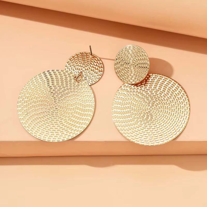 BOHO SUNBURST DOUBLE DISC EARRINGS