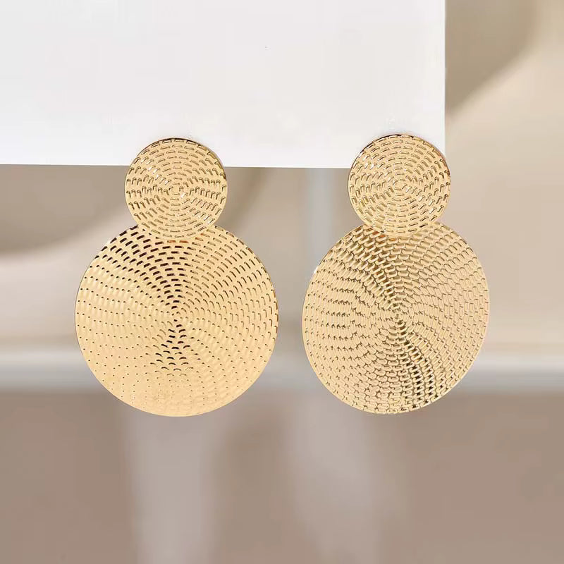 BOHO SUNBURST DOUBLE DISC EARRINGS