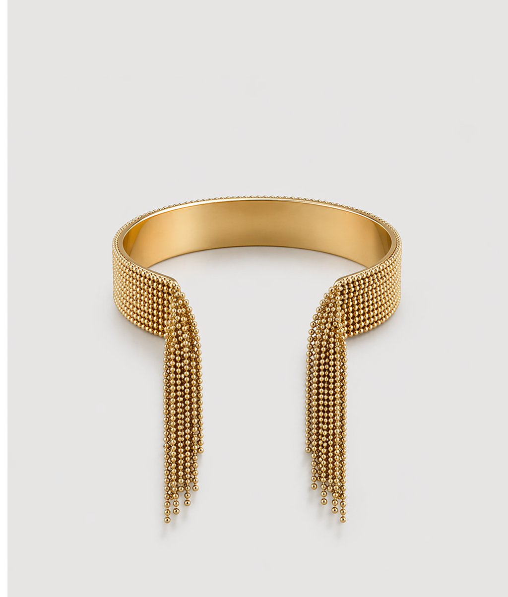 CASCADE SCULPTURAL FRINGE BRACELET