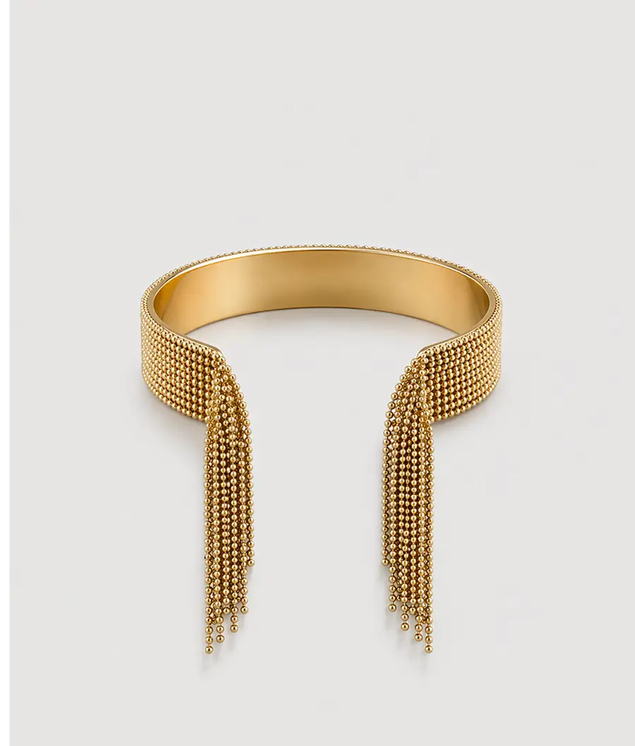 CASCADE SCULPTURAL FRINGE BRACELET