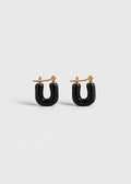 POP ONYX HOOP EARRINGS