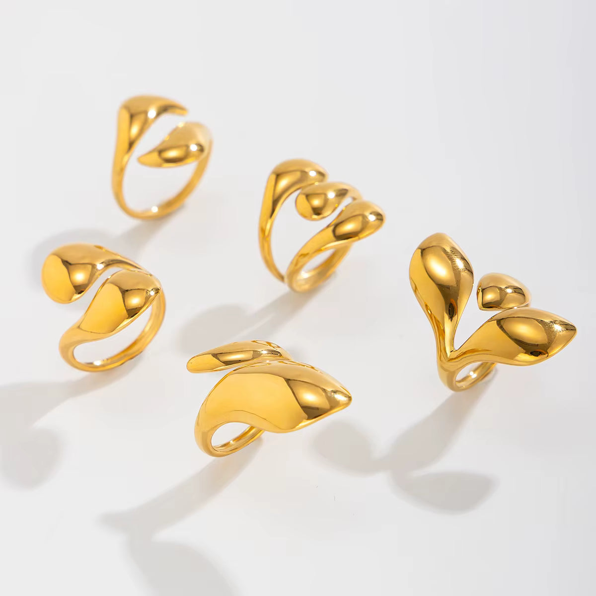 ORGANIC SHAPE RING SET (5 pcs)