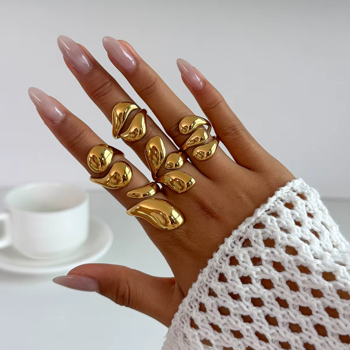 ORGANIC SHAPE RING SET (5 pcs)