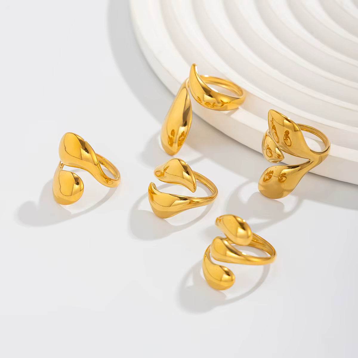 ORGANIC SHAPE RING SET (5 pcs)