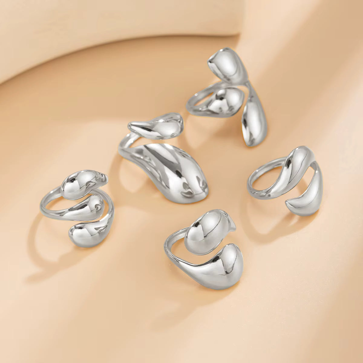 ORGANIC SHAPE RING SET (5 pcs)