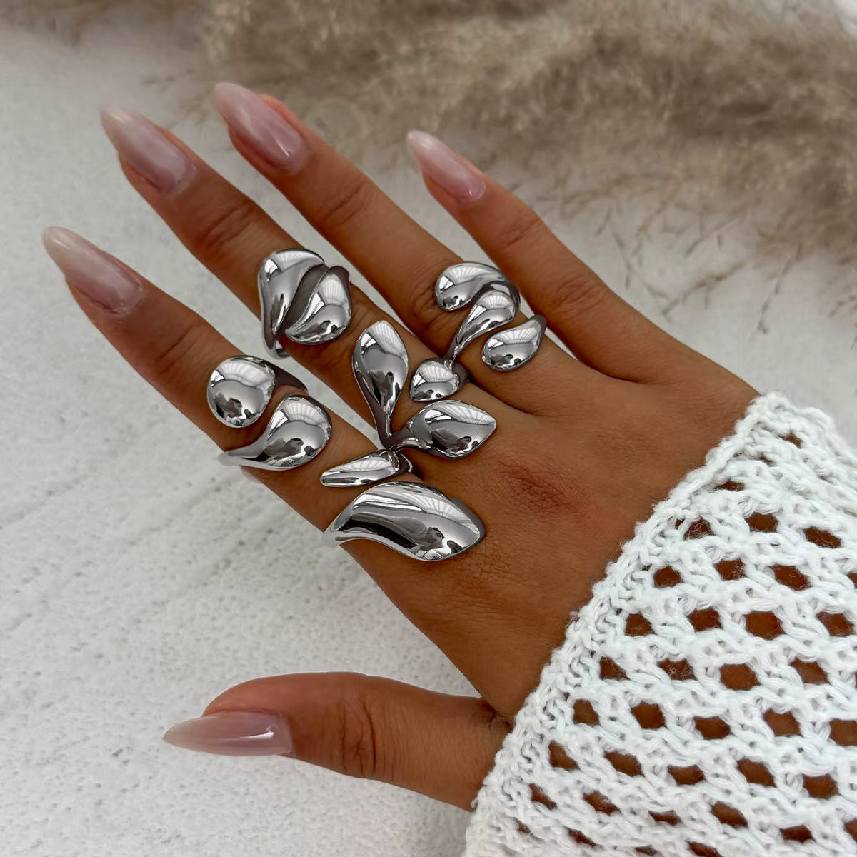 ORGANIC SHAPE RING SET (5 pcs)