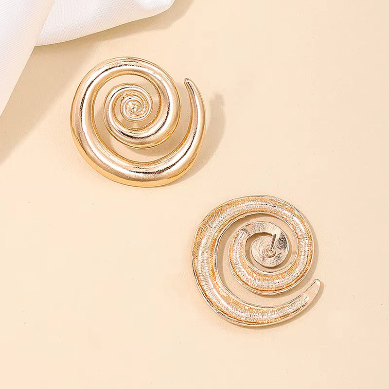 SPIRAL STATEMENT EARRINGS