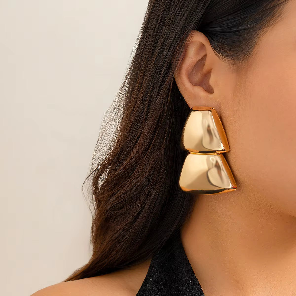 VINTAGE GEOMETRIC STATEMENT EARRINGS