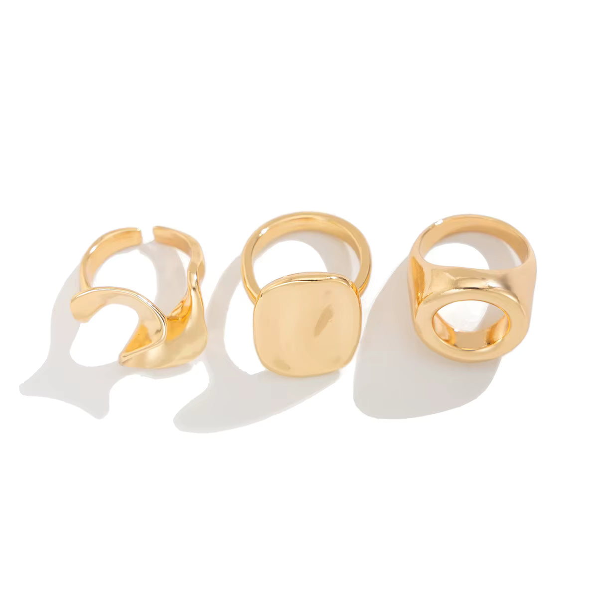 GEOMETRIC RING SET (3 PCS)