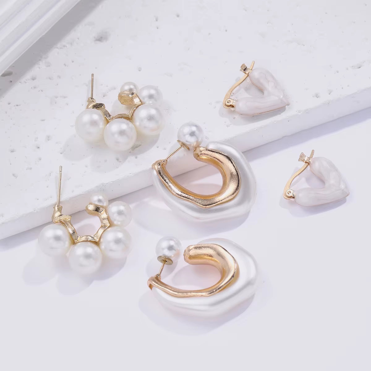 SEA TREASURE PEARL EARRING SET