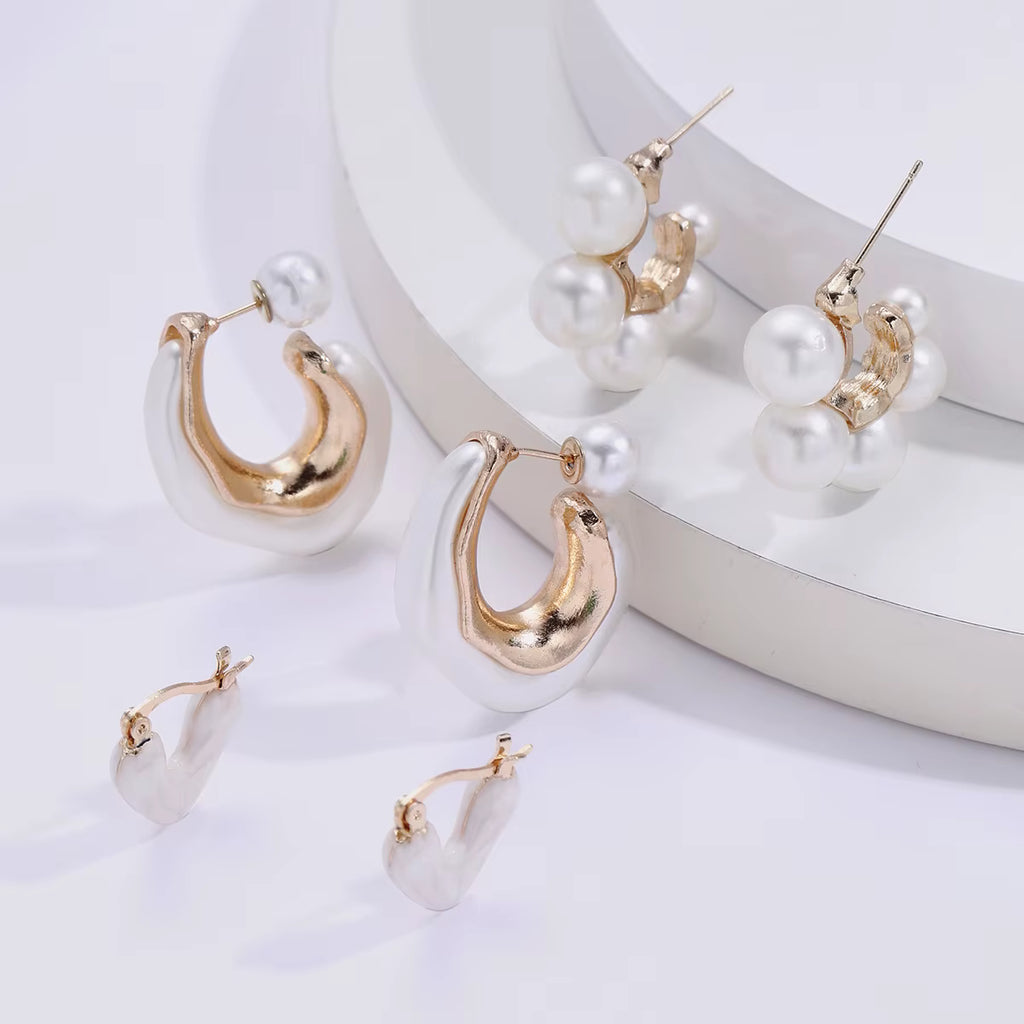 SEA TREASURE PEARL EARRING SET