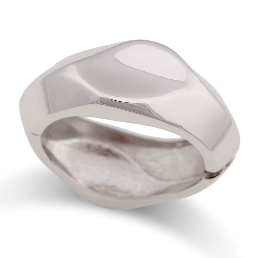 VINTAGE SCULPTURAL WAVE CUFF BRACELET