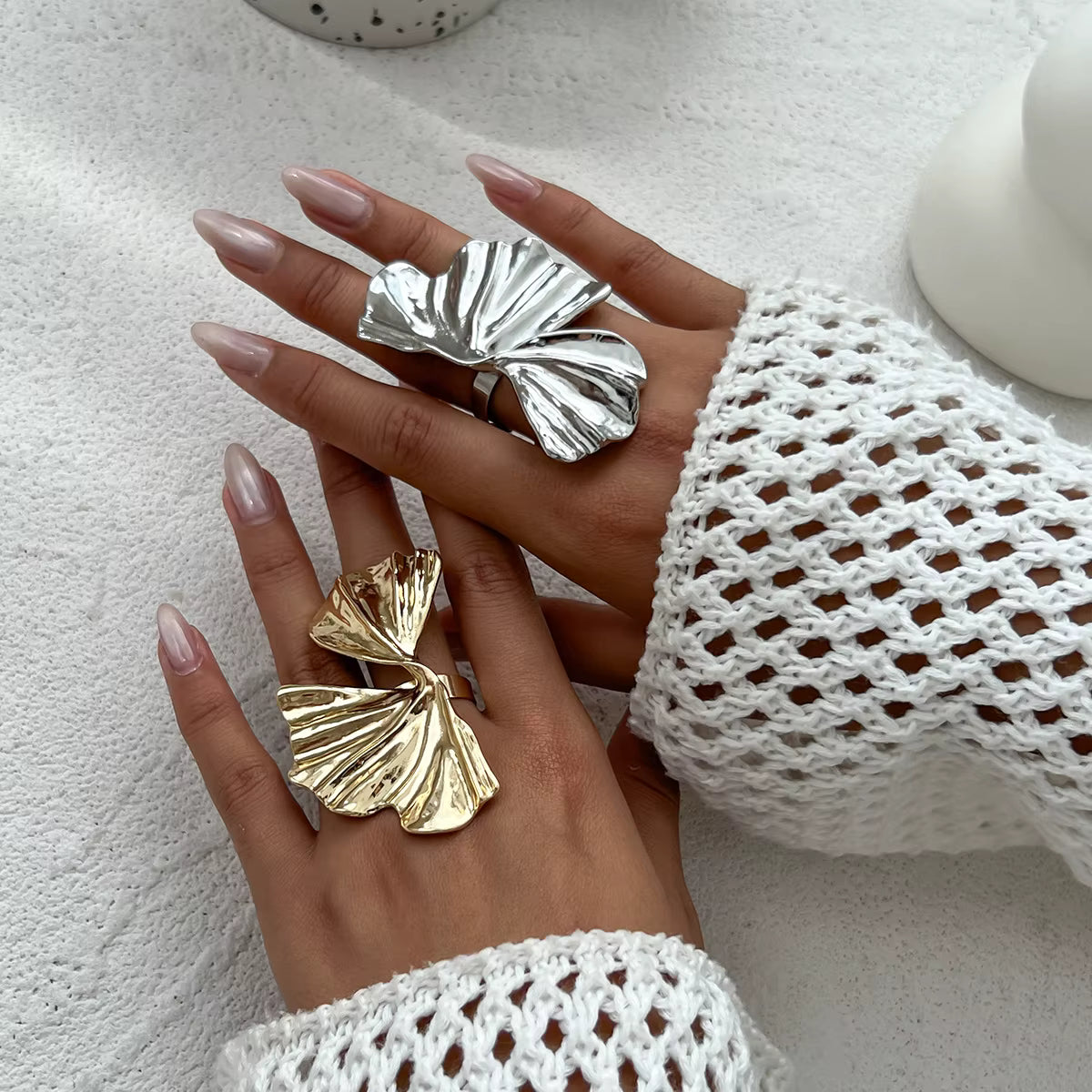 BOTANICA GOLD LEAF SCULPTURAL RING