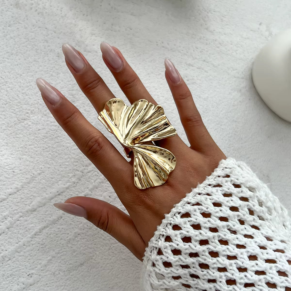 BOTANICA GOLD LEAF SCULPTURAL RING
