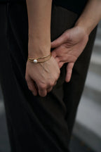 ANCHOR PEARL CUFF BRACELET