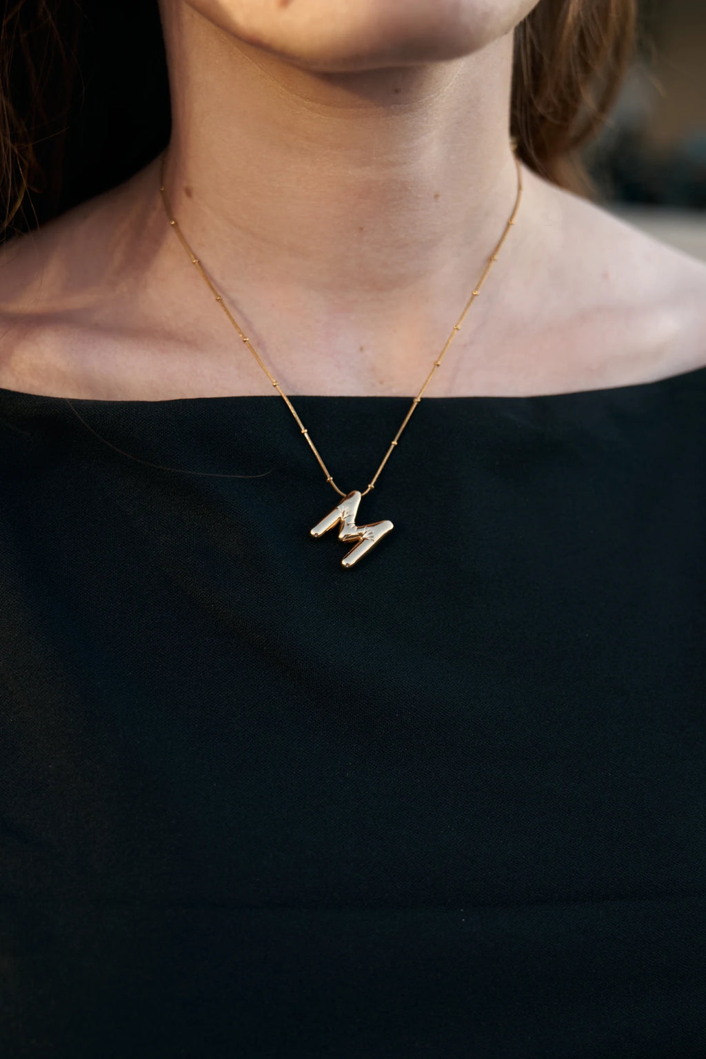 INITIAL LETTER PENDANT NECKLACE