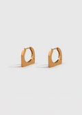 Geometric edge hoop earrings gold-plated stainless steel by Theviloa