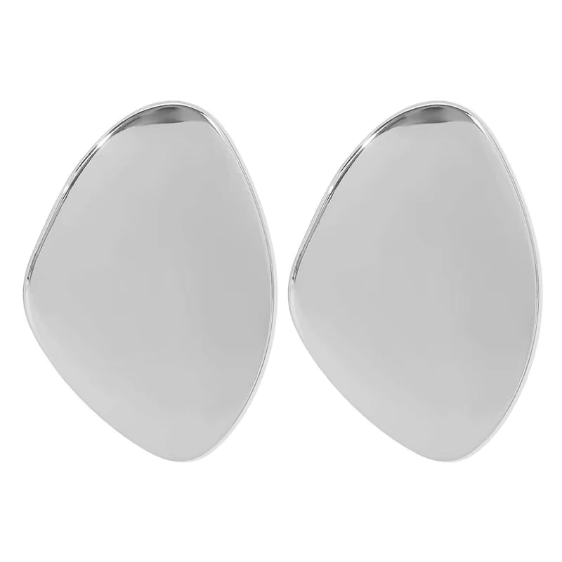 OVAL SCULPT STATEMENT EARRINGS