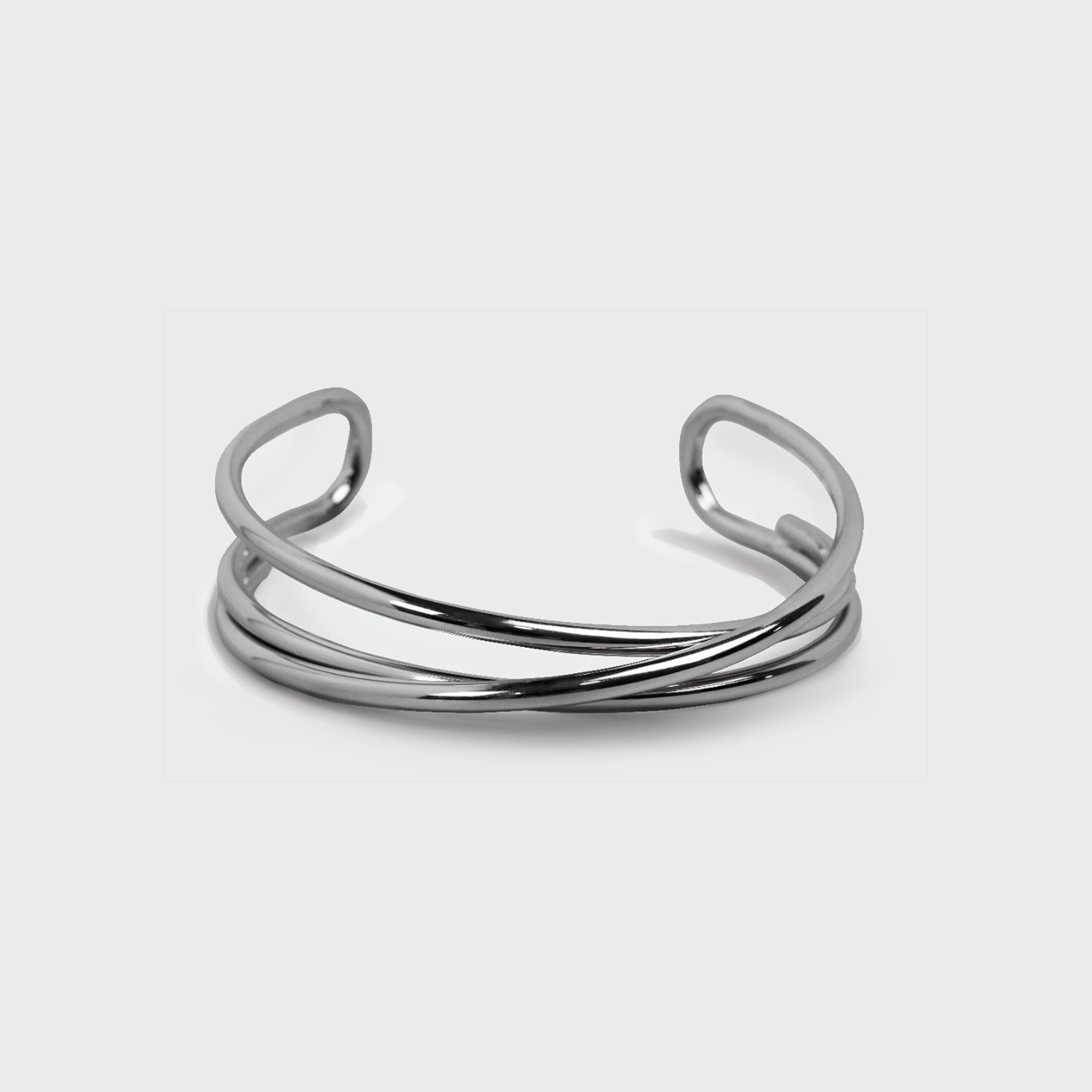 Geometric intersect cuff bracelet gold-plated stainless steel by Theviloa
