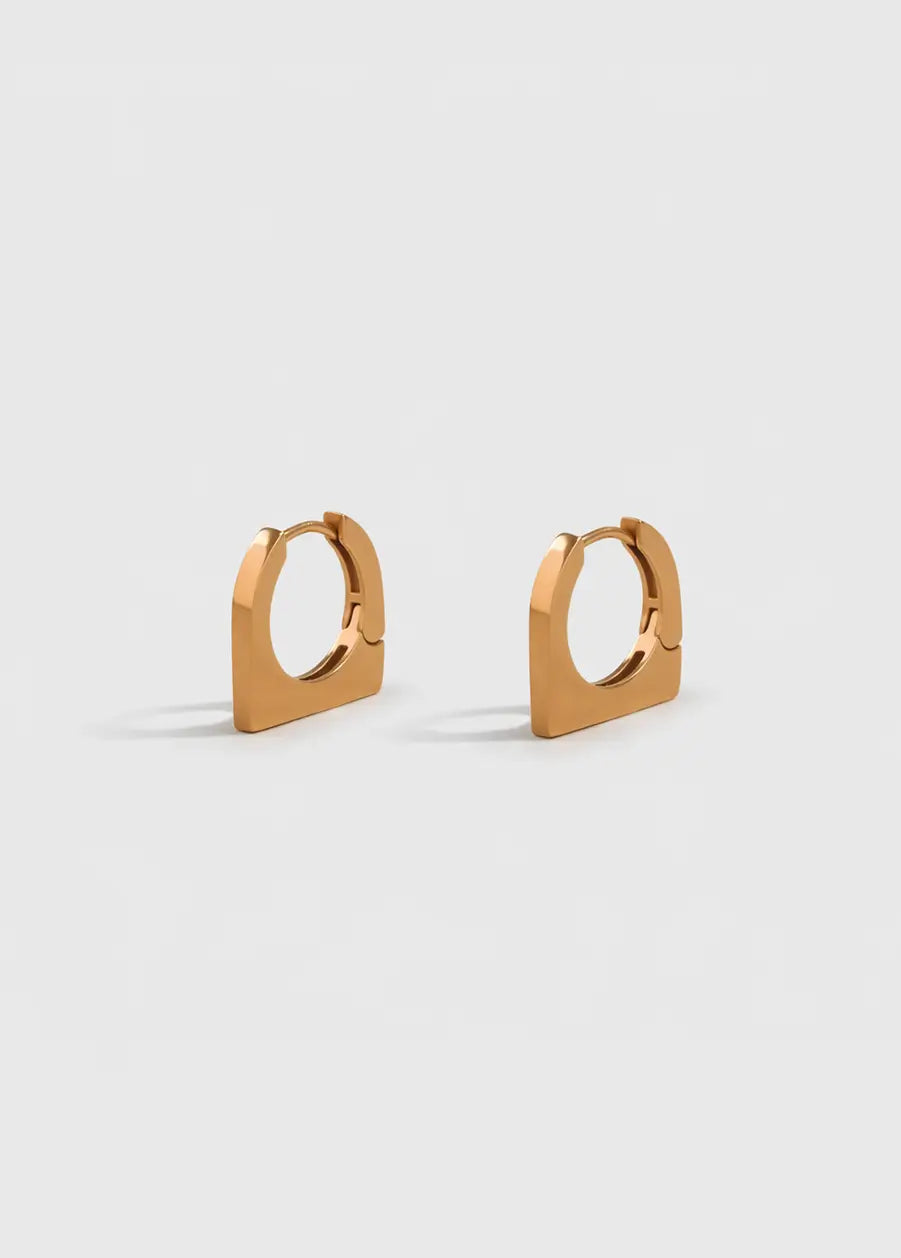 EDGE GEOMETRIC HOOP EARRINGS