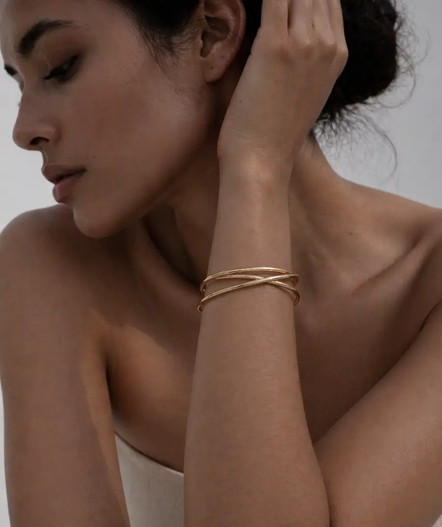 INTERSECT GEOMETRIC CUFF BRACELET