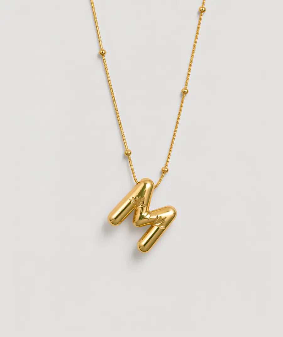 INITIAL LETTER PENDANT NECKLACE