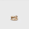 Geometric stack ring gold-plated stainless steel by Theviloa