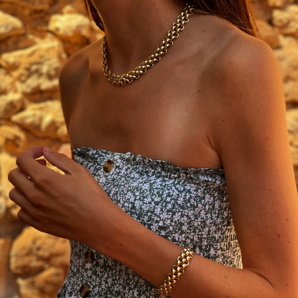 VINTAGE ROSALINDA CHUNKY CHAIN NECKLACE