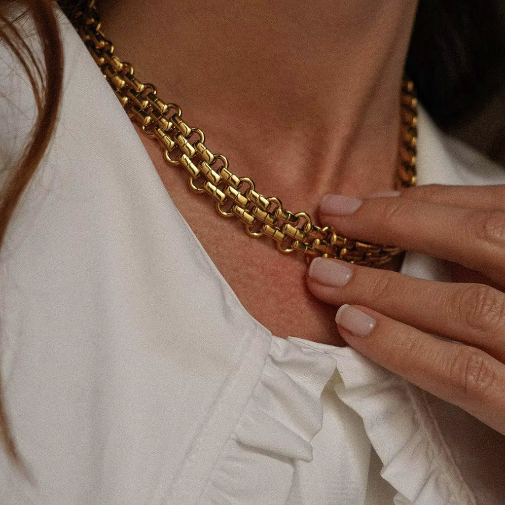 VINTAGE ROSALINDA CHUNKY CHAIN NECKLACE