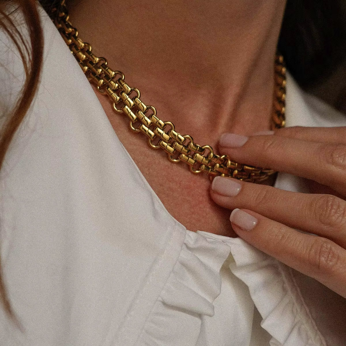 VINTAGE ROSALINDA CHUNKY CHAIN NECKLACE