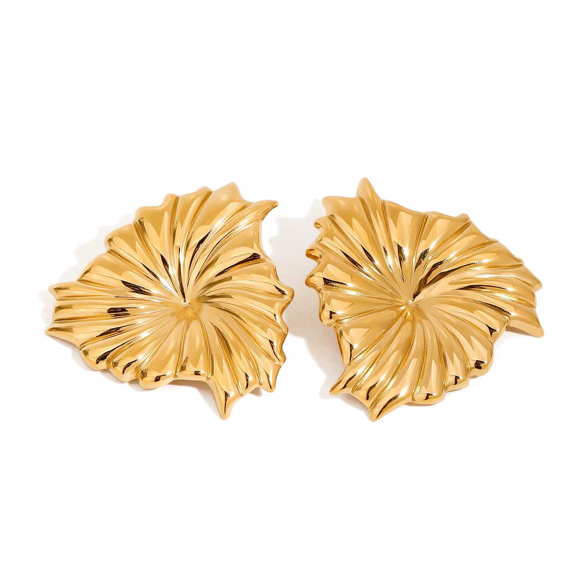 BOTANICA GOLD LEAF SCULPTURAL EARRINGS