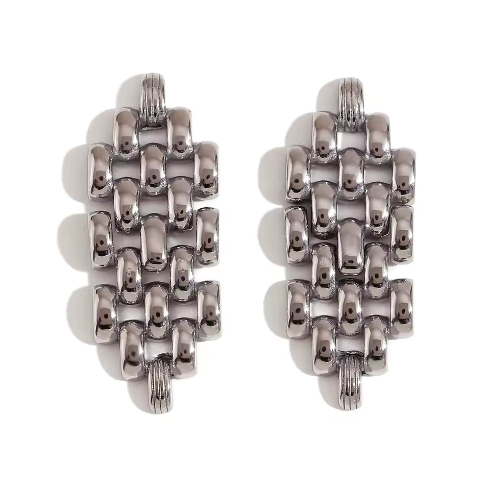 VINTAGE CHAIN CASCADE STATEMENT EARRINGS