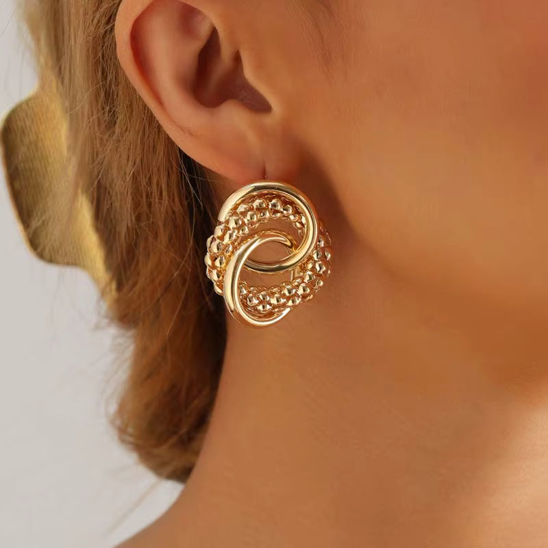 STATEMENT TWISTED KNOT EARRINGS