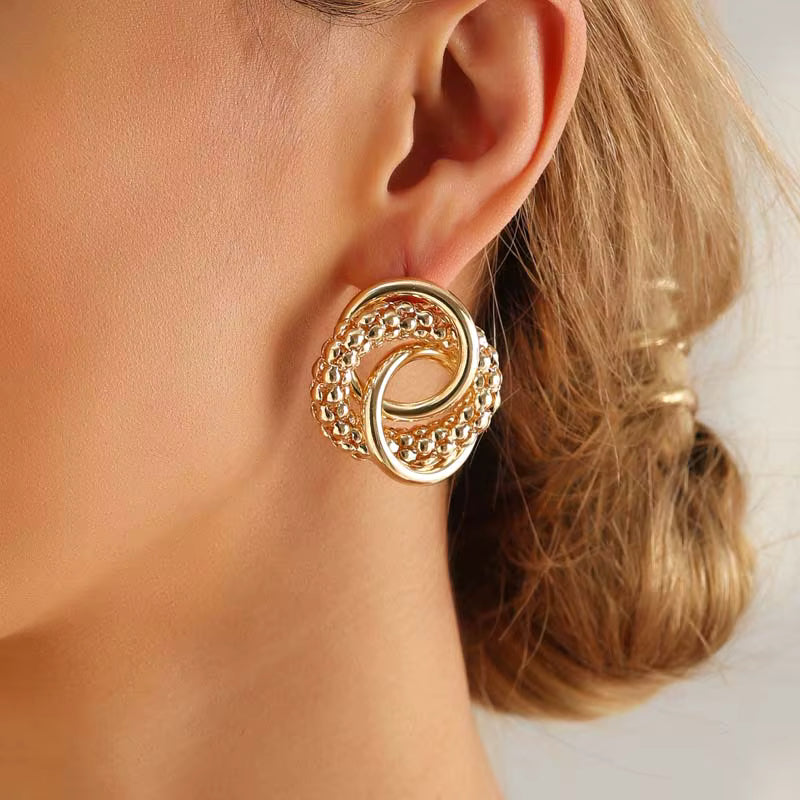 STATEMENT TWISTED KNOT EARRINGS