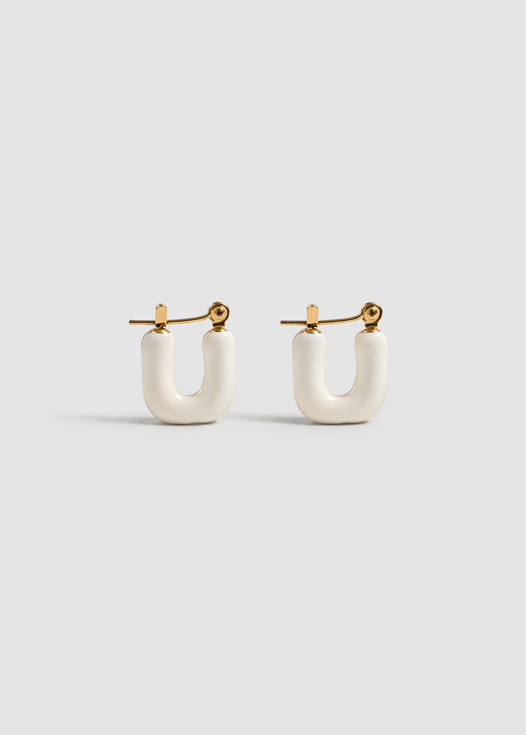 POP IVORY HOOP EARRINGS
