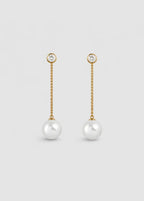 DROP PEARL CHAIN EARRING