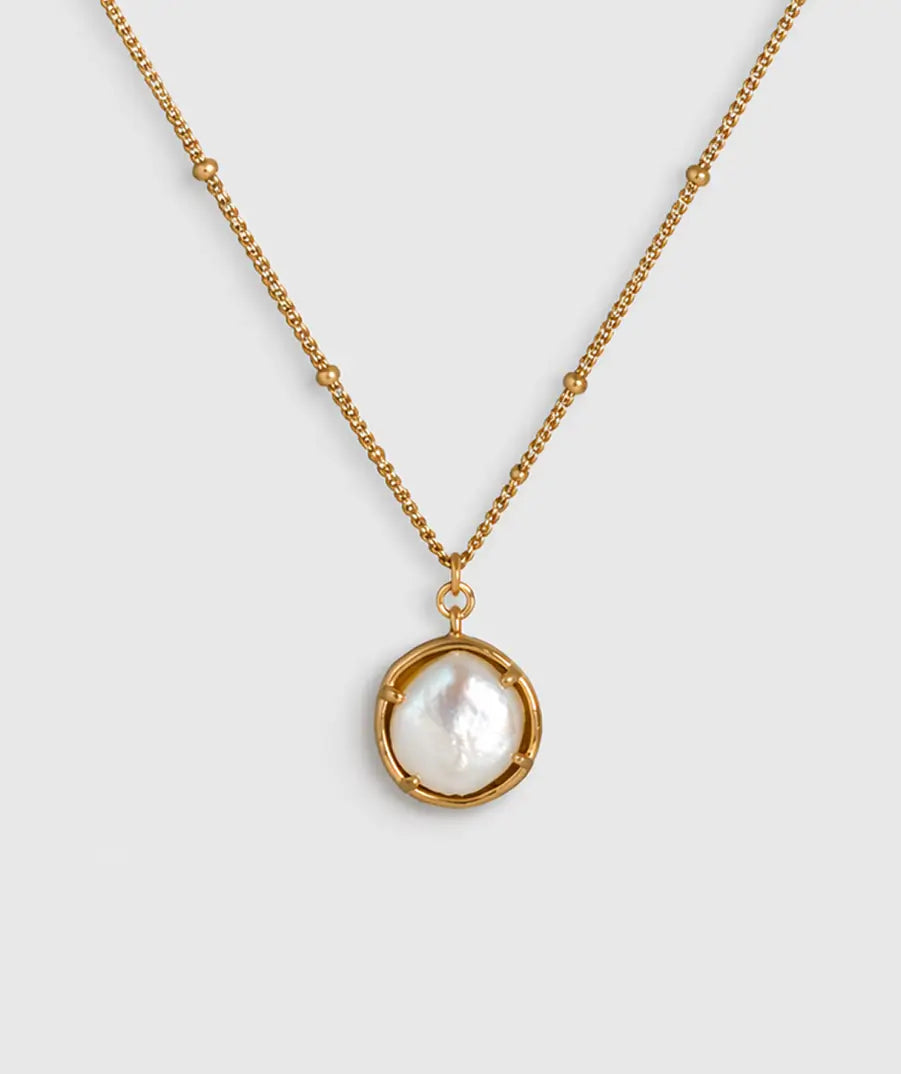 FRAME PEARL PENDANT NECKLACE