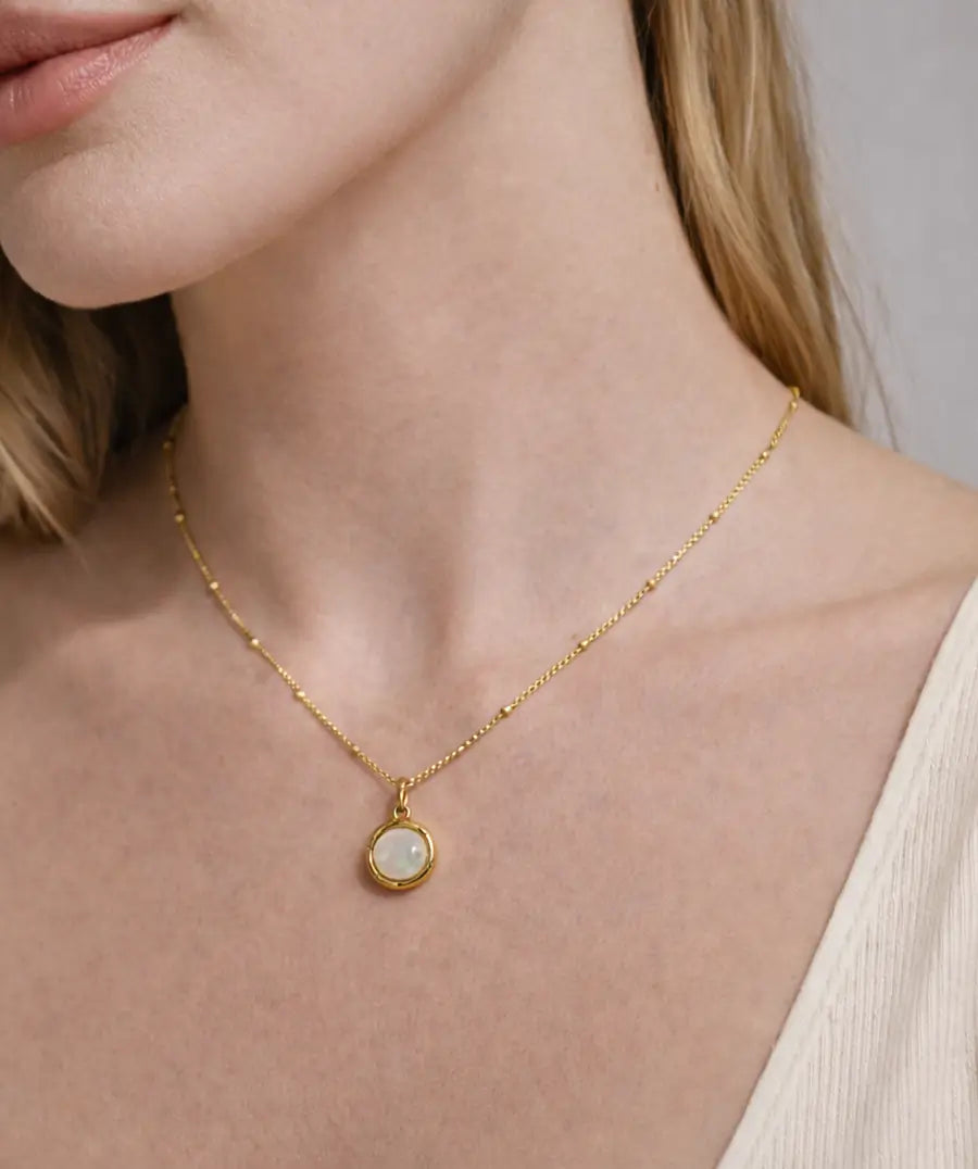 FRAME PEARL PENDANT NECKLACE