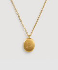 Minimal medallion pendant necklace gold-plated stainless steel by Theviloa