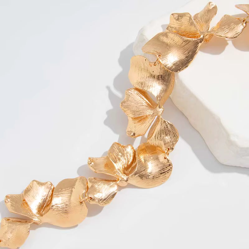 BOTANICA GOLDEN PETAL STATEMENT NECKLACE