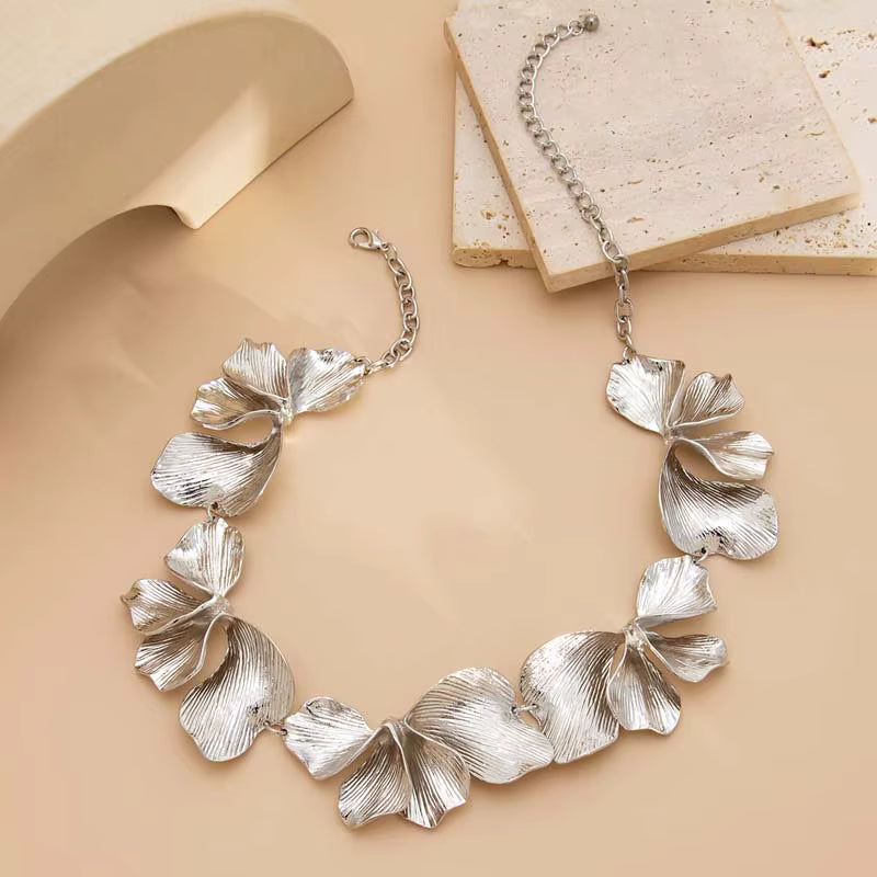 BOTANICA GOLDEN PETAL STATEMENT NECKLACE