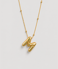 Initial letter pendant necklace gold-plated stainless steel by Theviloa