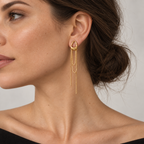 CHUTE Gold on model, side detail — AI visualization